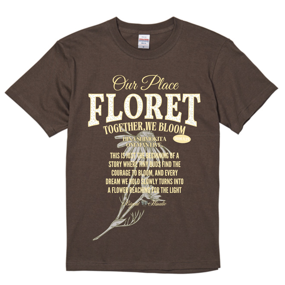 FLORET TEE ��BROWN��